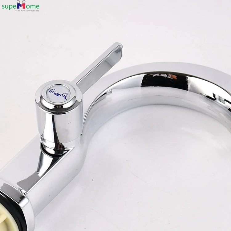 Good Price Moon Style Chromed Basin Faucet Wash Taps Plastic Single Handle Cold Water Black Kitchen Modern Contemporary Ceramic