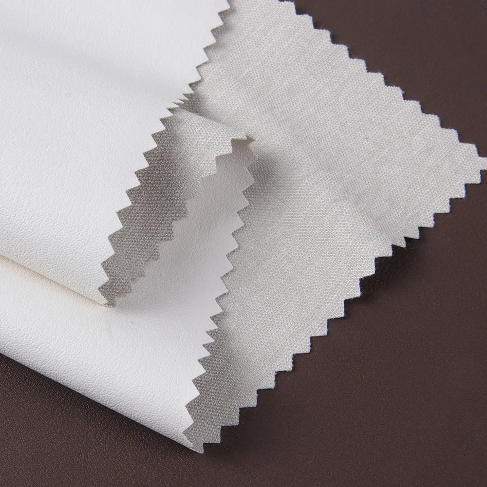 Guangzhou Factory Wholesale Price Designer Luxury 50% Pu 50% Cotton Leather Fabric For Clothes