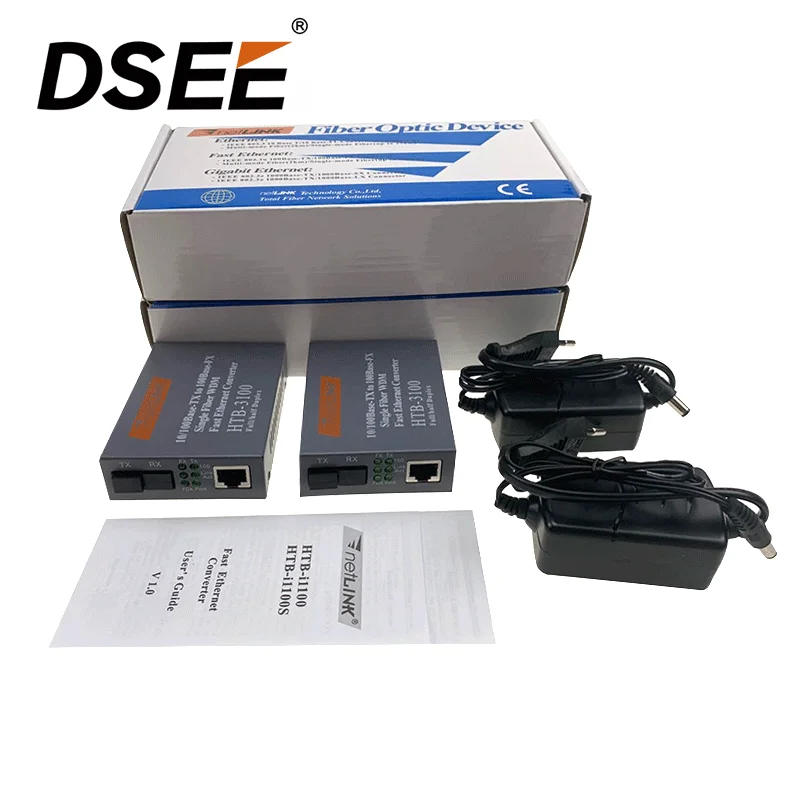 10/100M  25km Netlink Fiber optic rj45  Media Converter htb 3100