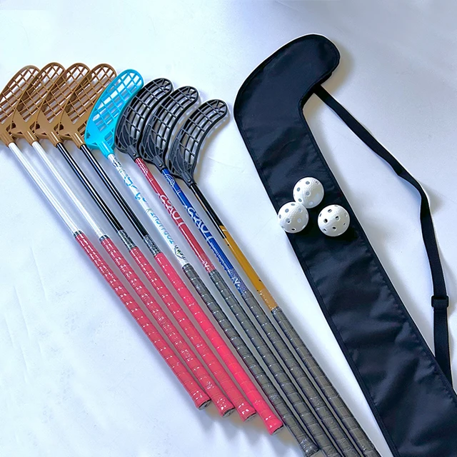 highly durable floor hockey sticks for players and matches available in all sizes and colors at reasonable price