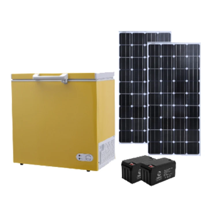 DC White  yellow Color Chest Deep Solar Powered Freezer DC Chest Freezer 12 V 24 V DC Solar freezer