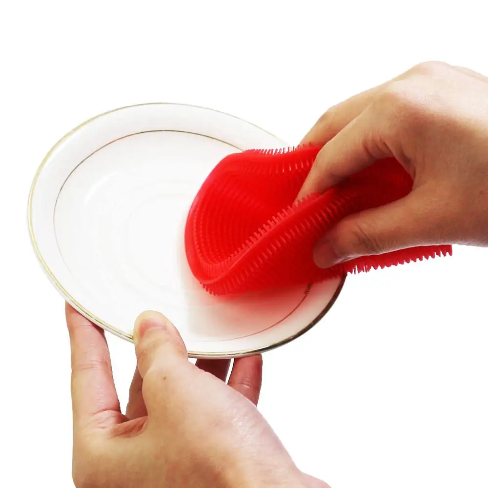 Multifunctional Heat-resistant Food Grade Bpa Free Reusable Kitchen Cleaning Tools Silicone Washing Dish Scrubber Cleaning Brush