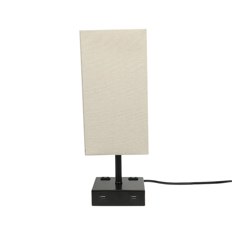 Durable And High Quality  American Style dimmable Table Lamp With 2 USB ports& 2 AC Outlets E 26  bulb holder