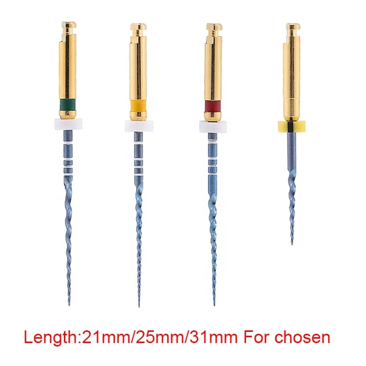 Файлы корневого канала Denco супер-файлы III высококачественный контролируемый провод памяти термическая обработка активации синий поворотный напильник