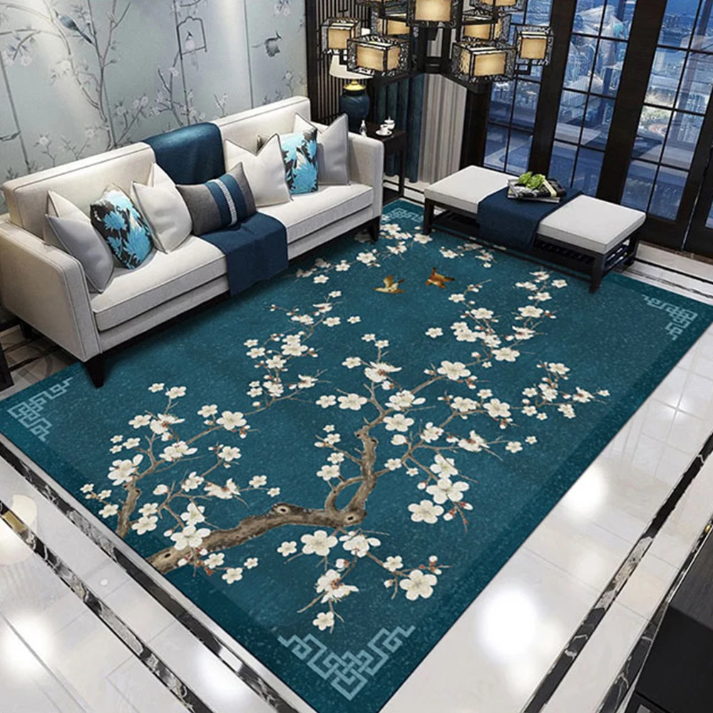 Vintage Chinese Rococo Baroque Art Deco Large Area Rug Oriental Carpet for Bedroom Decor