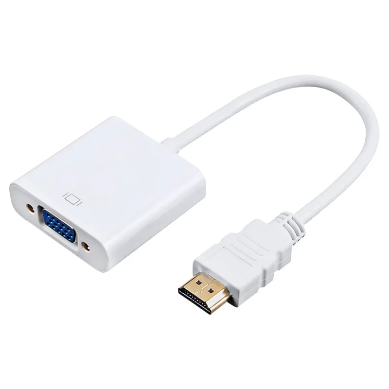 Мирный высококачественный дешевый адаптер 1080P HDMI-VGA переходник штырь-гнездо HDMI аудио видео