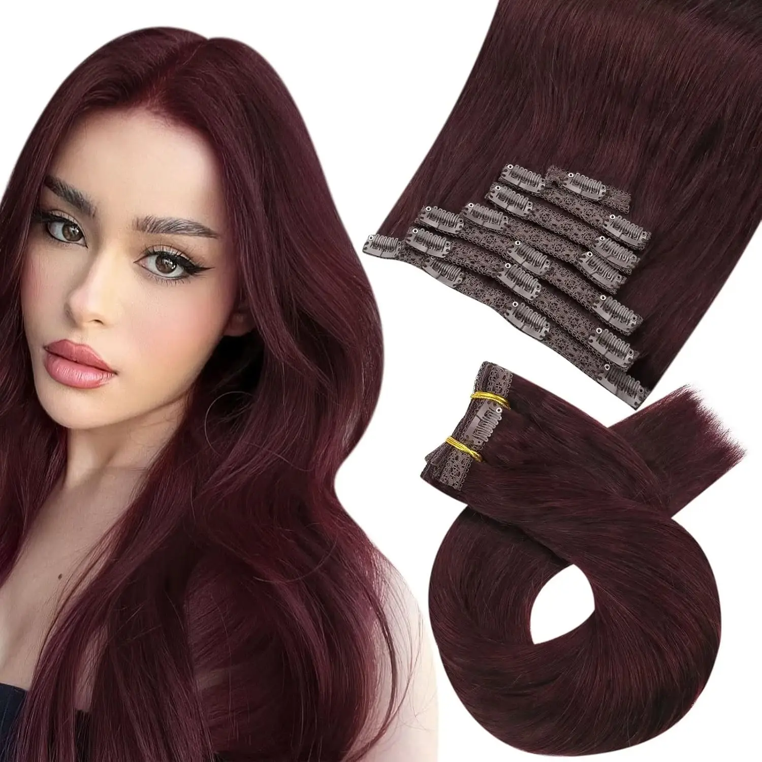 Factory Outlet Remy Human Hair Extensions Unprocessed Russian Double Drawn Seamless Clips Italian Style Hair Extension
