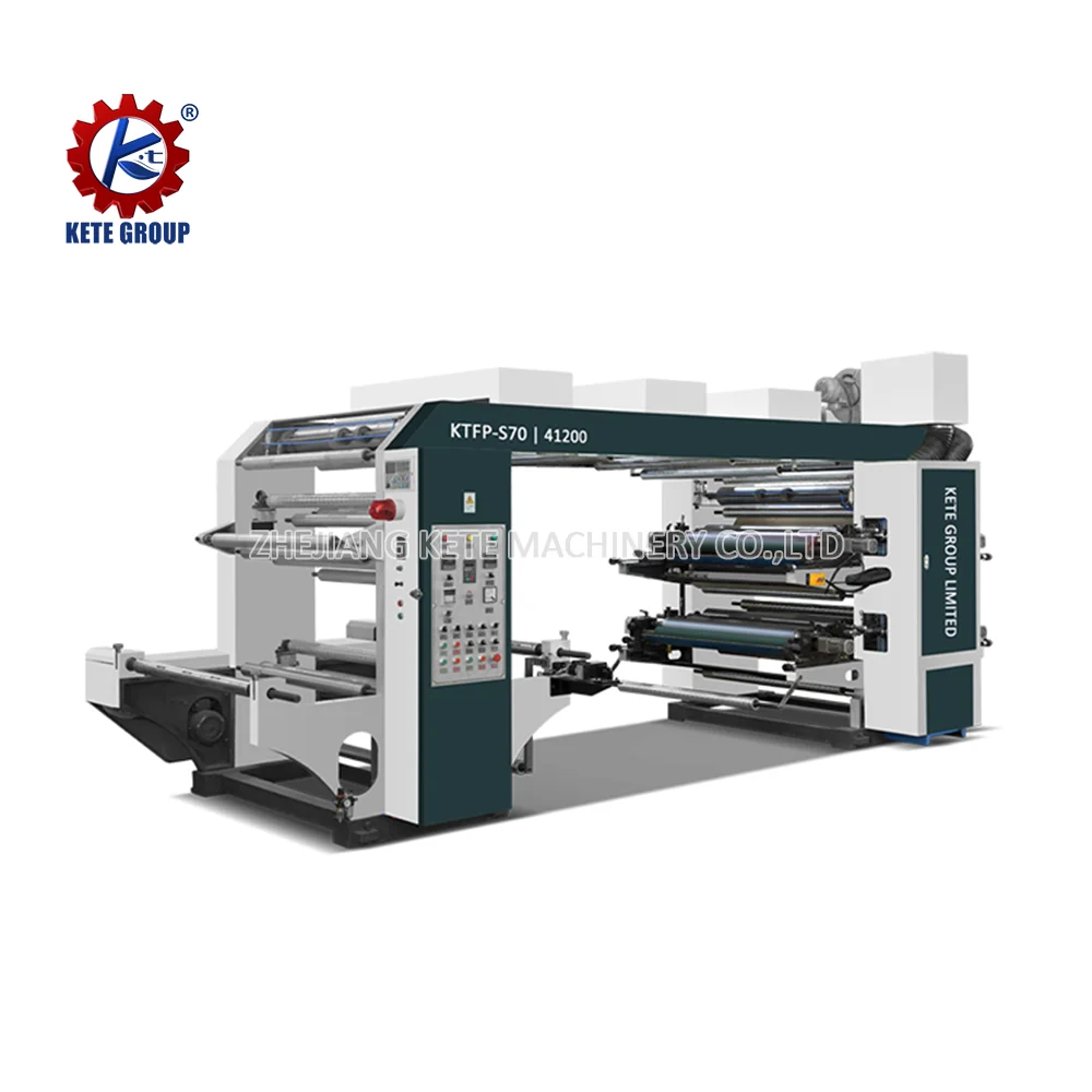 70m/Min Flexographic Printers 2 4 Colour Plastic Paper Flexo Film Printing Machine Machinery 2 Color