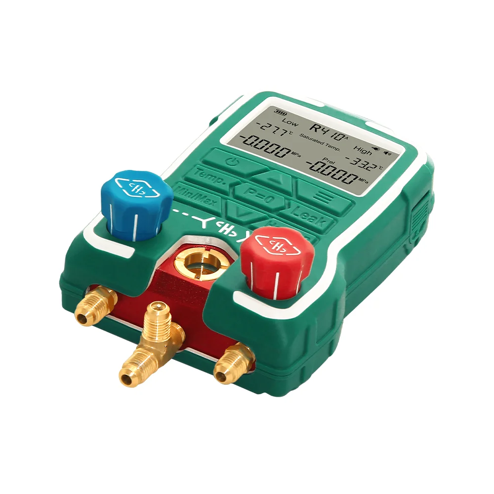 Refrigerant refrigeration digital electronic double pressure gauge manifold set B