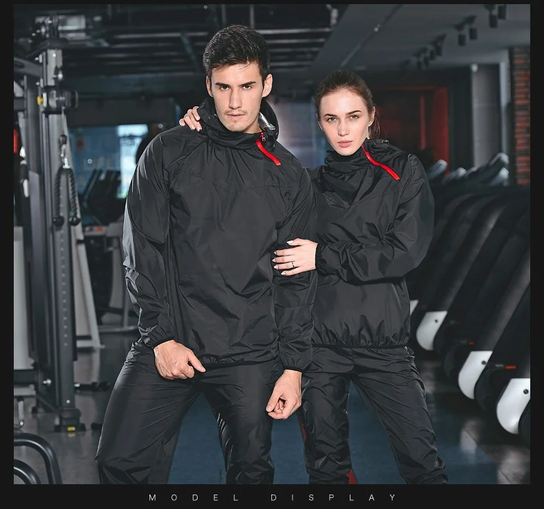 Custom Silver Coated Mens Women Sweat Sauna Suit Body Slimming Sweat Suit Running Gym Loss Weight Sweat Sauna Jacket and Pants