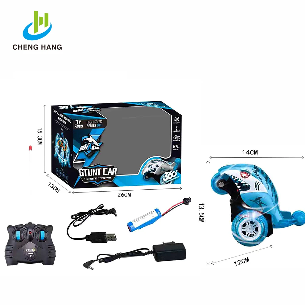 
Kids 4 Channel R/C High Speed Racing Car Toy Remote Control Shark Stunt Car 