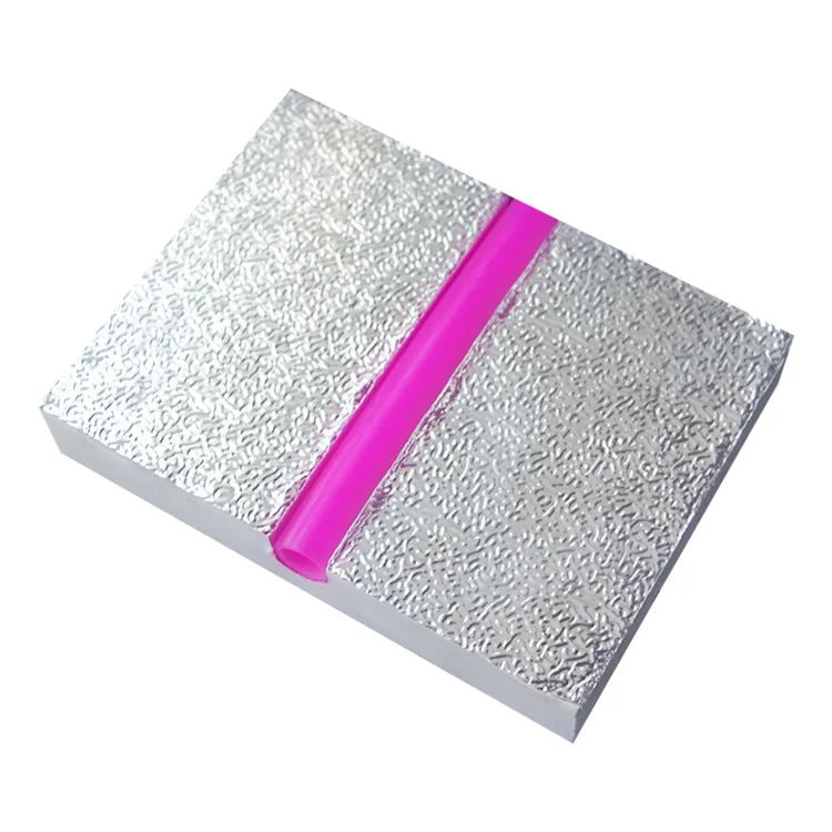 Grooved XPS foam board with Aluminium Foil for Underfloor heating cooling system Quick-Installation under floor heating plate