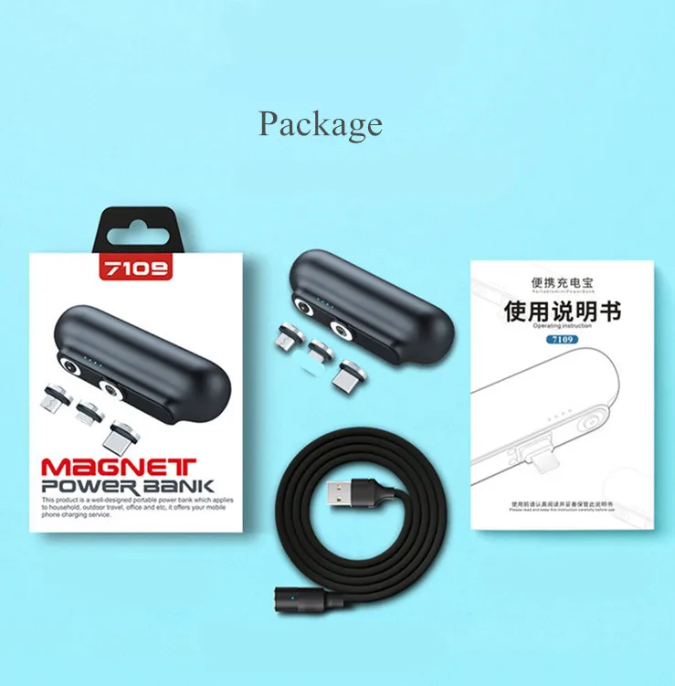 2021 Hot-selling magnetic wireless power bank Capsule Mini Emergency Charger 2600 mah portable pocket power bank