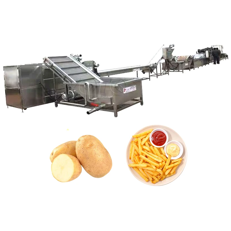 Factory Machinery Fully Automatic Baked Potato Processing Plant Potato Chips Production Line Frozen French Fries Making Machine