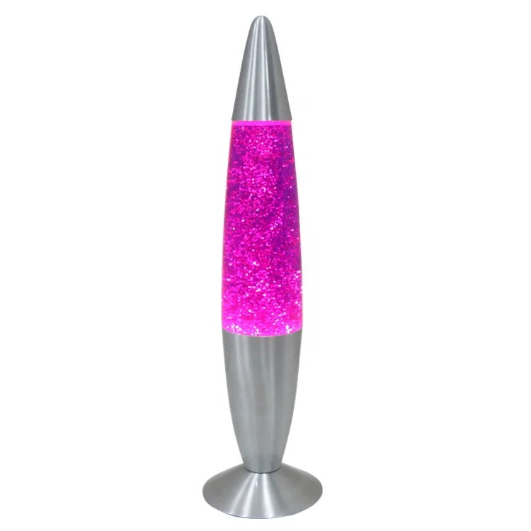 
Factory price new design desktop cheap bubble moving rising glass metal little night rocket lights lava lamp 