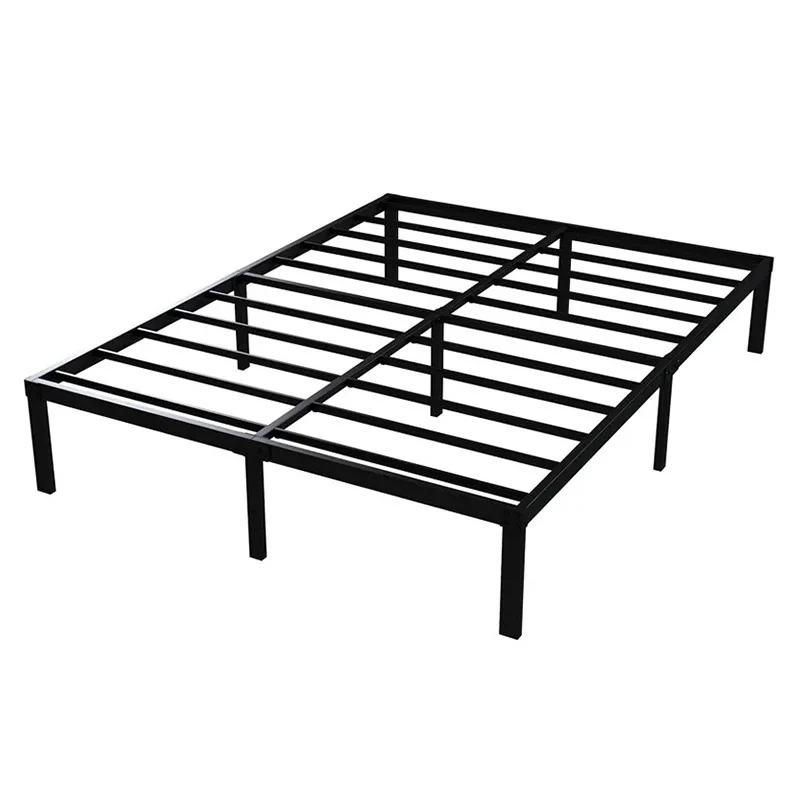 iron steel iron metallic bed base double single king queen size metal beds frame