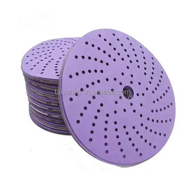Multi-Hole Pattern Purple Clean Sanding Abrasive Disc High Performance, Long Lasting,