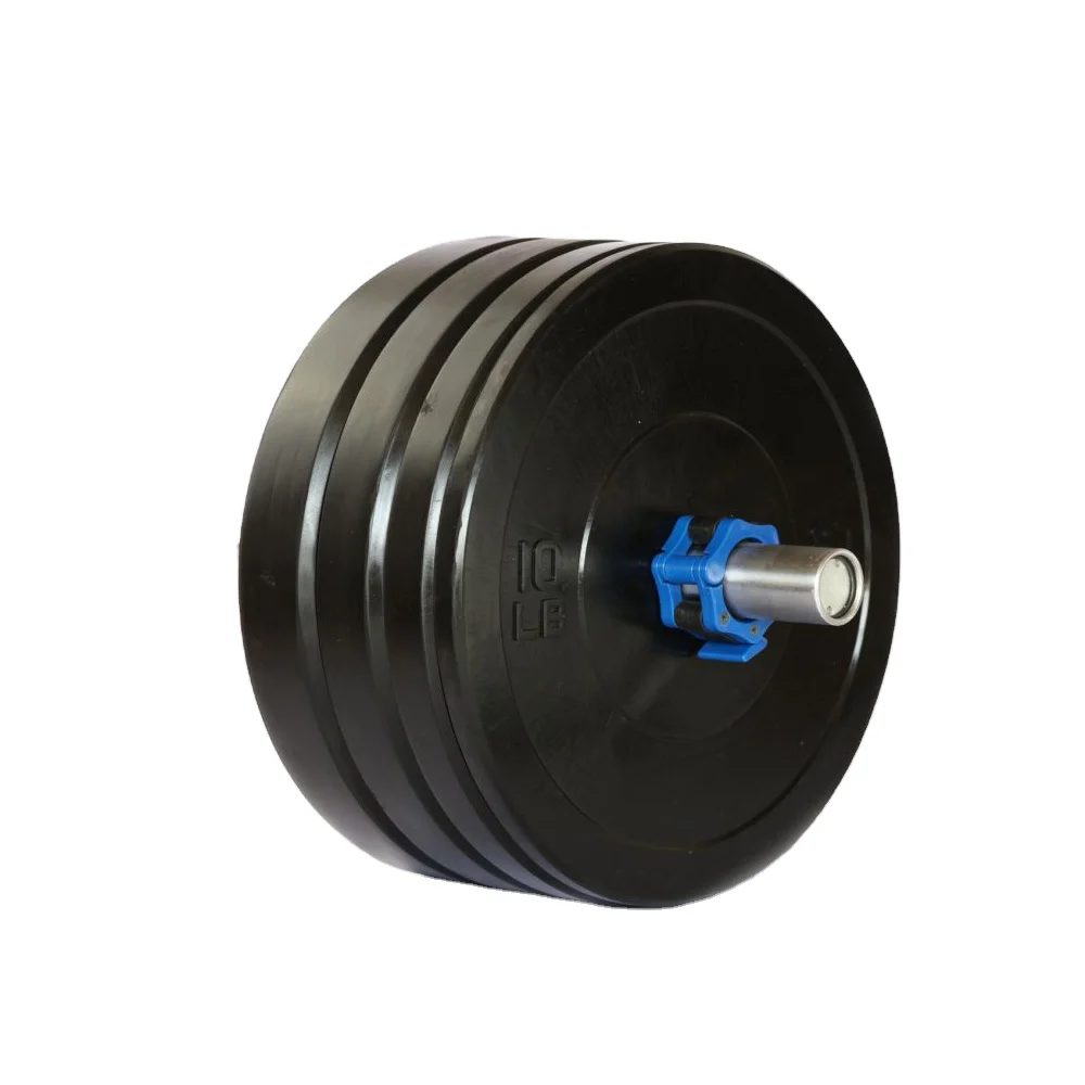 barbell black rubber bumper plate set