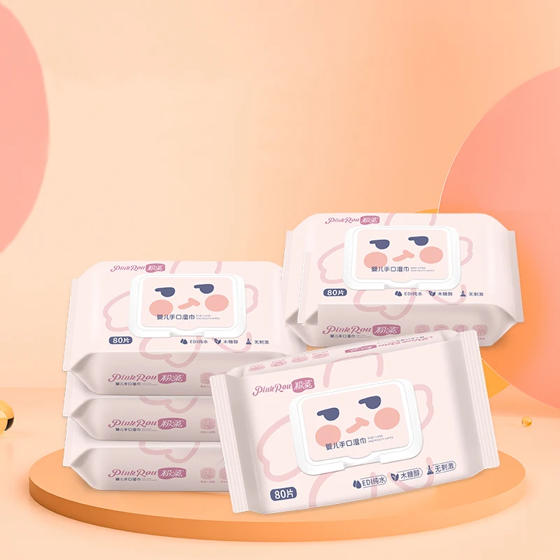 Factory Price 80pcs Sensitive Skin Baby Wipes EDI Pure Water Technology Biodegradable Bamboo Organic 100% Wet Wipes