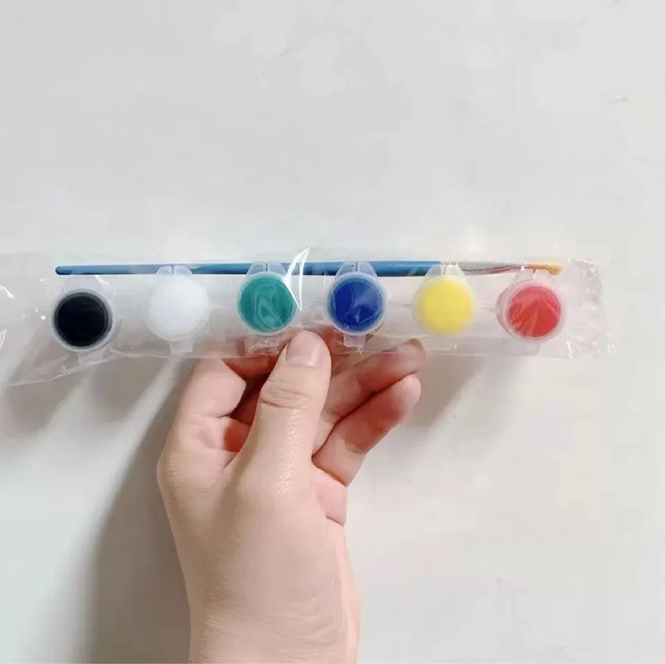 
6 видов цветов акриловые краски полосы 3 мл! Бесплатная доставка! Набор акриловых красок с кисточкой для детей 