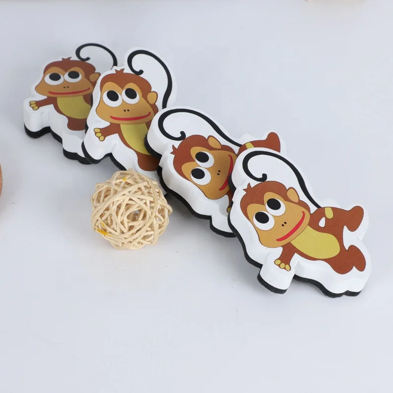 Wholesale Kids Eva Painting Eraser Whiteboard Chalkboard Monkey Cute Eraser