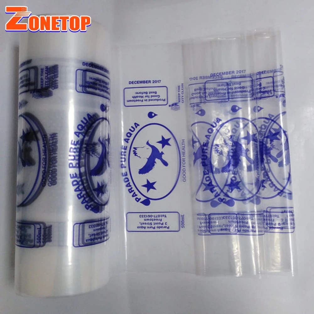 Free Design Customized packaging food grade sachet plastic film mineral water pouch roll