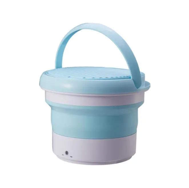 Mini washing machine silicone water folding washer bucket Collapsible Foldable automatic underwear washing machine for baby