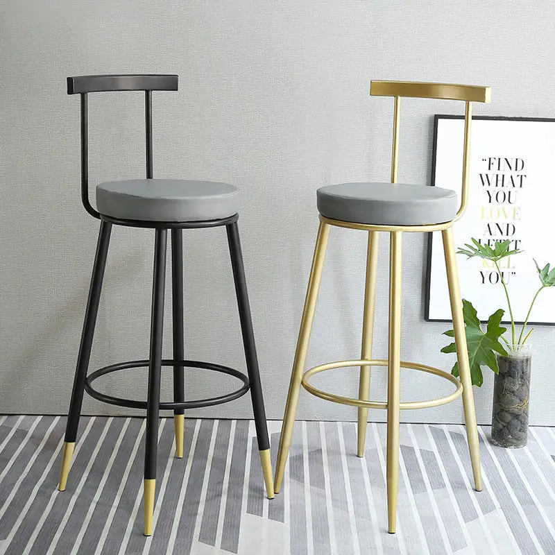 Индивидуальные простые креативные барные стулья в скандинавском стиле с металлической рамкой, современные высокие стулья для отелей, кафе, Роскошные роскошные стулья для бара