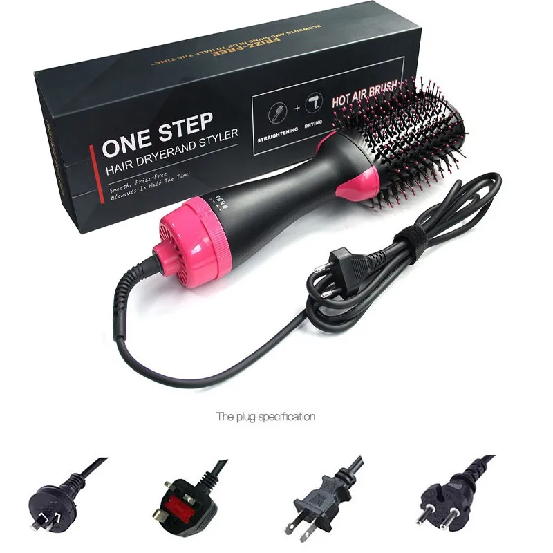 
Amazon Top Seller 2020 Straightener and Hair Curler Comb Brush 3 IN 1 Electric Curler Multi-Function Hot Air Comb 