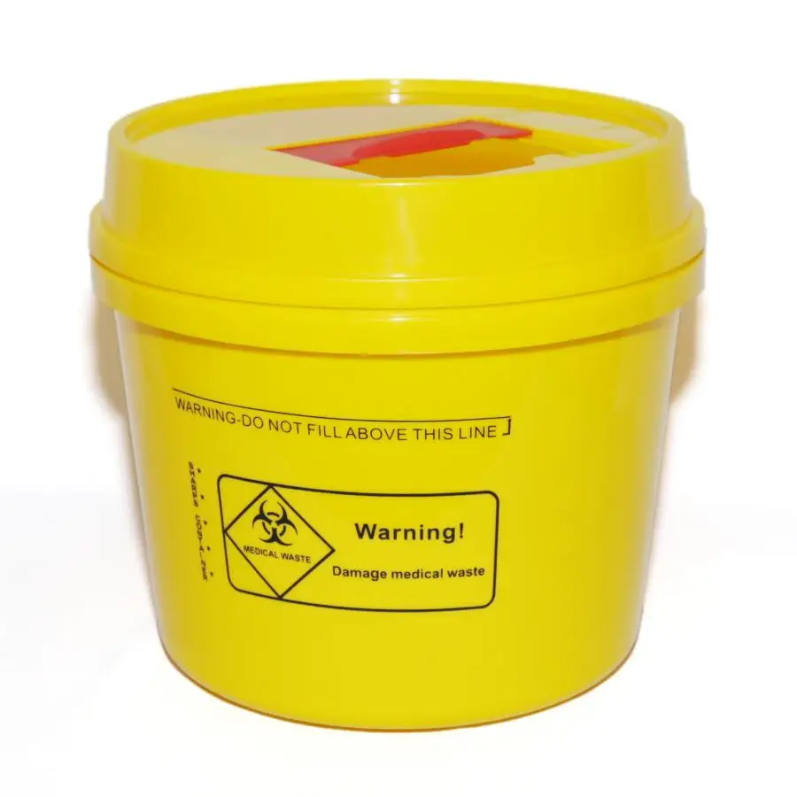 6 л, портативные пластиковые медицинские контейнеры для биологической опасности, контейнер для утилизации для медицинского и промышленного использования