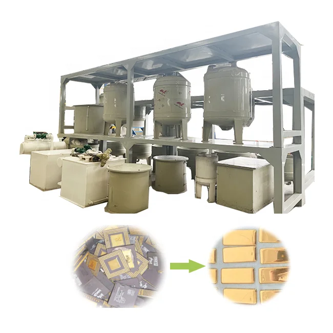 Fully Automatic Recycling CPU Electronic Components Gold Precious Metal Refining Machine