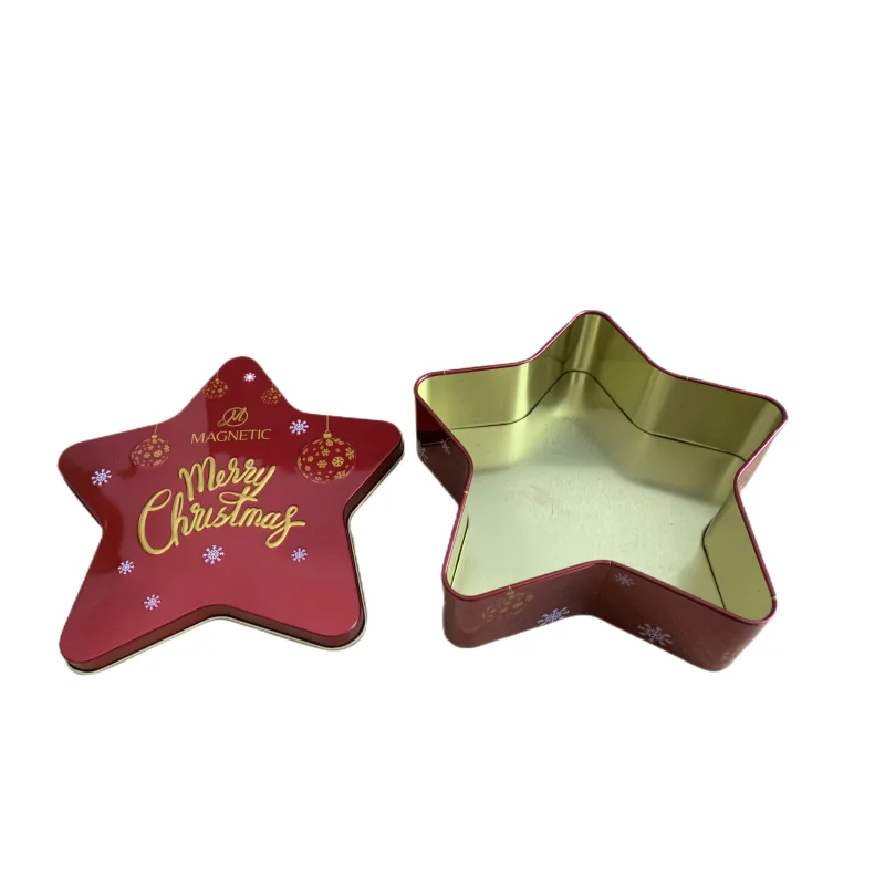 Star shape tin box food grade chocolate candy metal tin box packaging