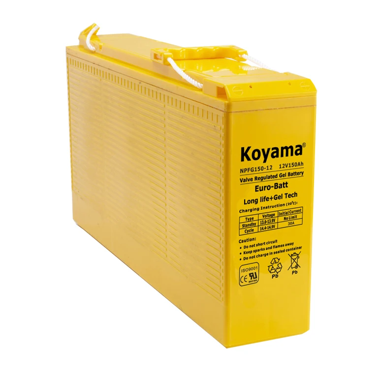 Front terminal GEL battery cooper or lead Terminal battery 12V150Ah