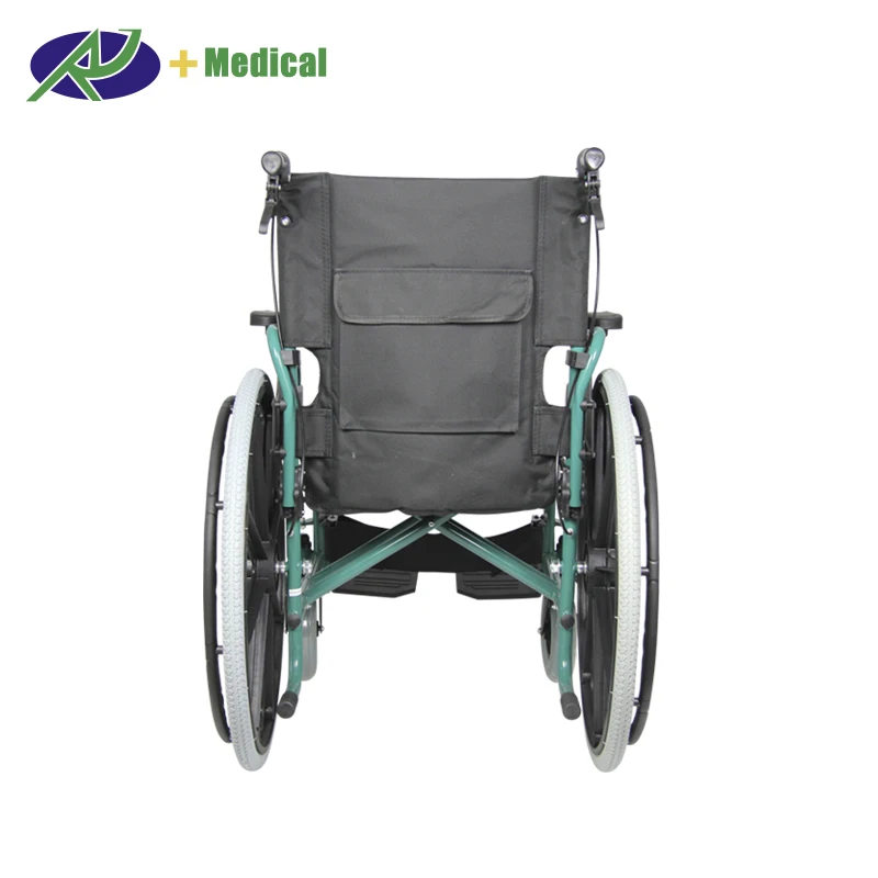 High Quality Medical Used Wheelchair Portable Folding Steel Manual Wheelchair  For Elderly Disabled