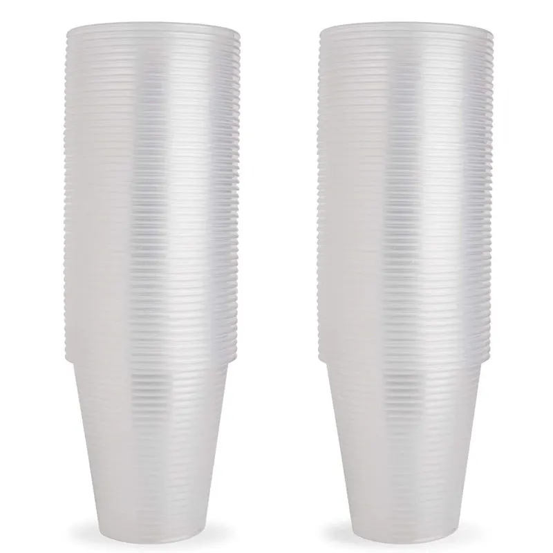 Plastic Disposable Cups For Juice Milk  Clear Plastic Cups Recyclable PP Glasses Party  Picnic BBQ Travel