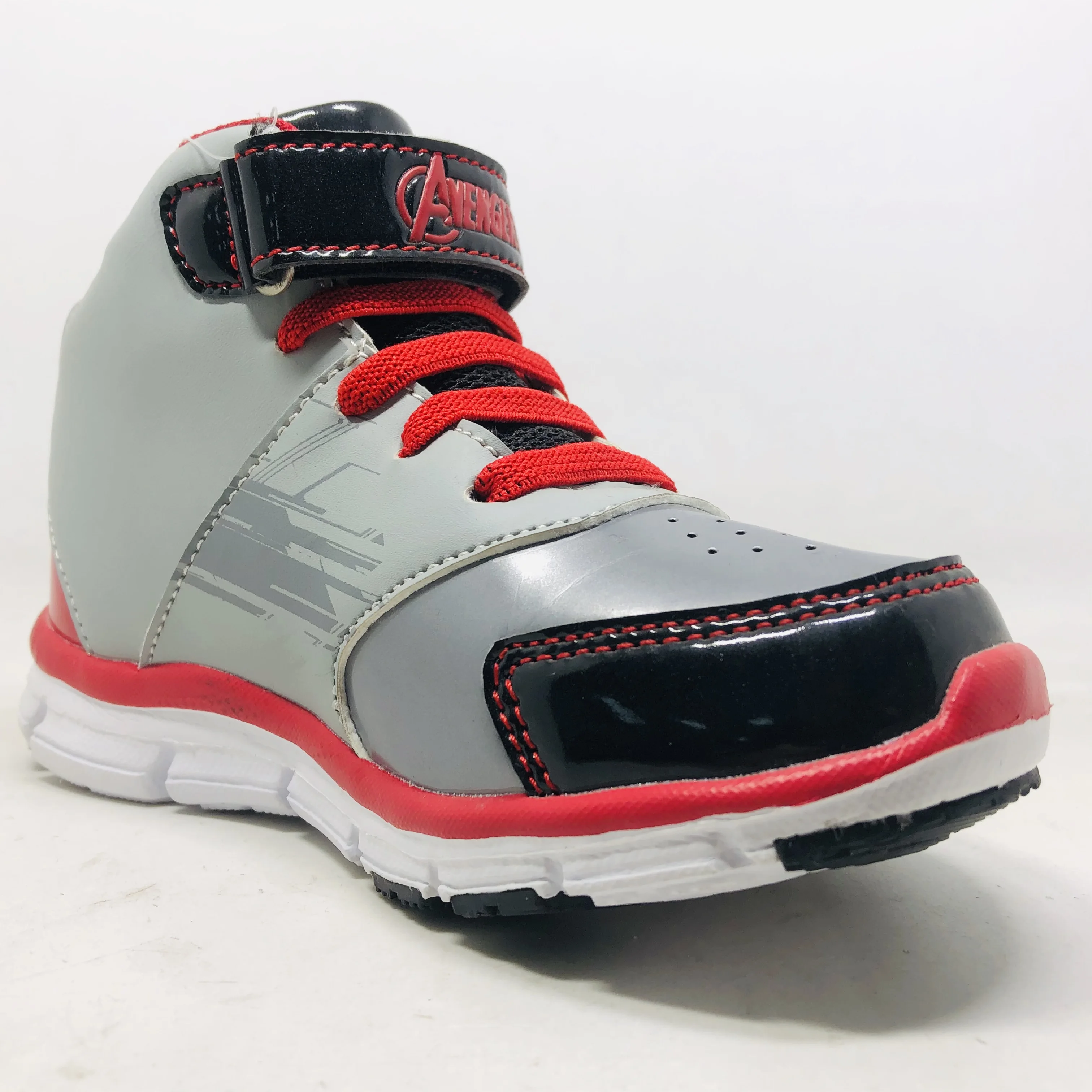 Fashionable high - cut soft rubber shoes for children casual leather anime - themed shoes for children