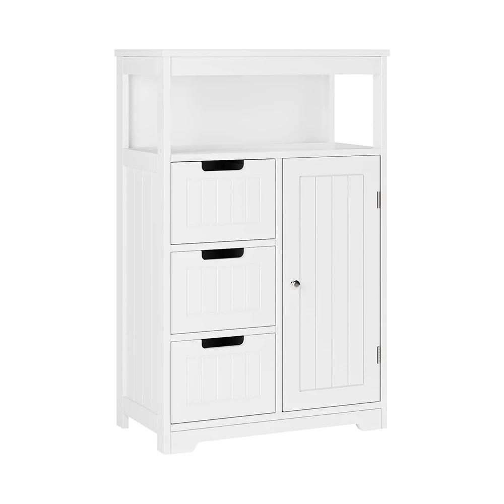 3 Drawers Bathroom Floor Cabinet Free Standing Storage Cabinet Modern Entryway Cupboard Living Room Furniture