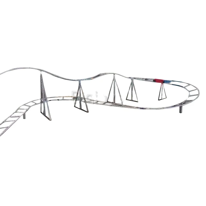 Portable Amusement park rides human powered mini roller coaster with trailer