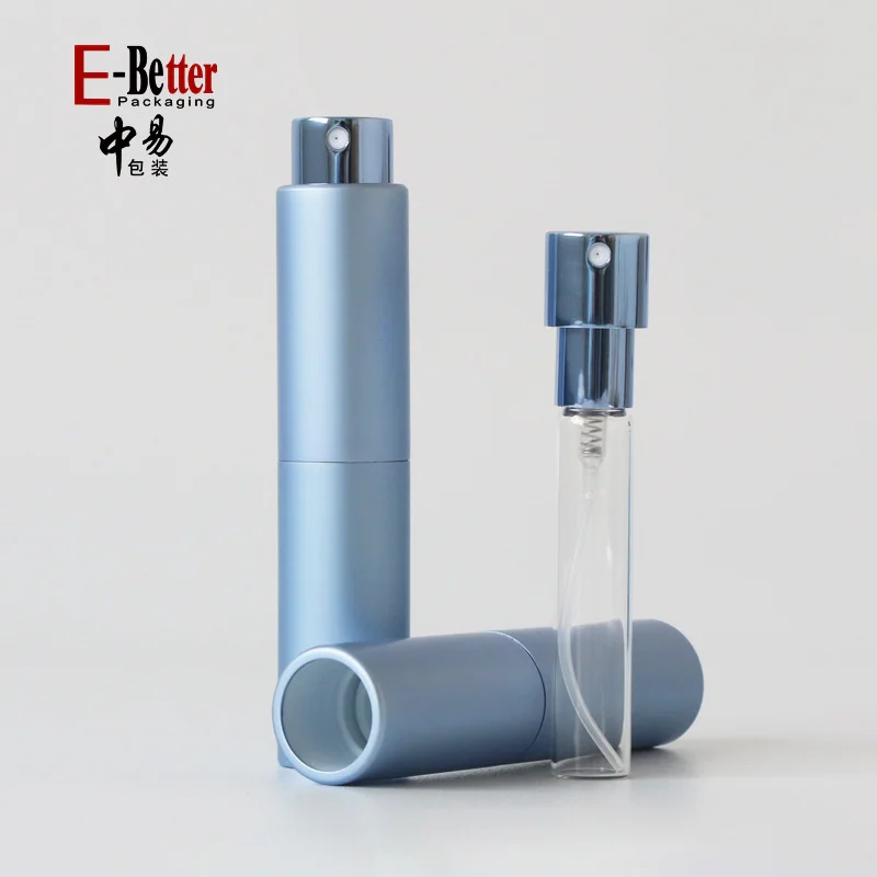 Low MOQ 5ml 8ml 10ml empty Refill twist up Portable Parfum tester Travel mini Refillable Cologne Perfume Atomizer bottle