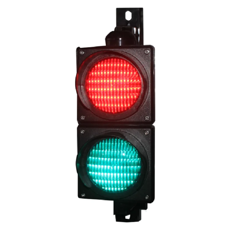 Small Size 100MM High Flux Traffic Signal With Manual Button Operation