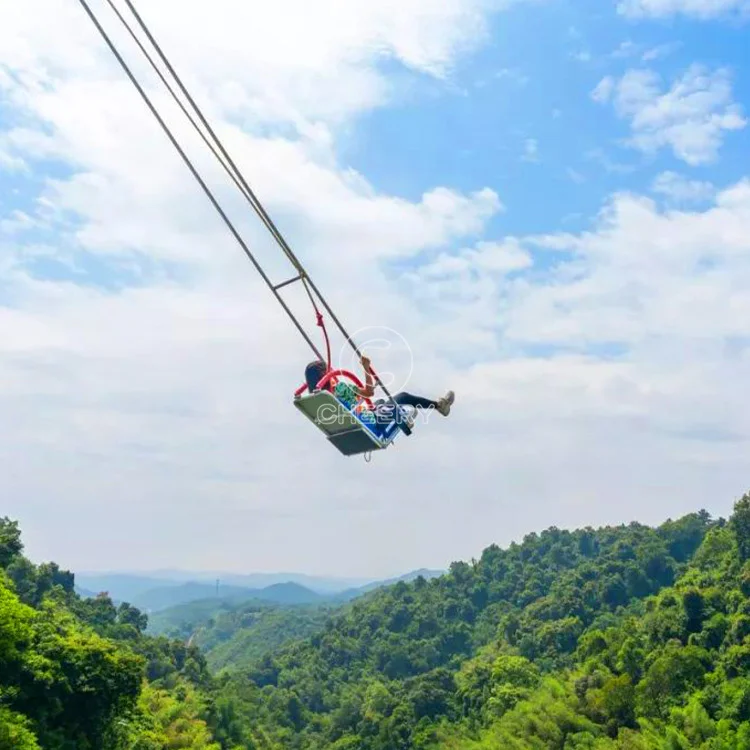 Perfect holiday toys mountain adventure scenic spot large exciting cliff swing rides amusements ride for sale
