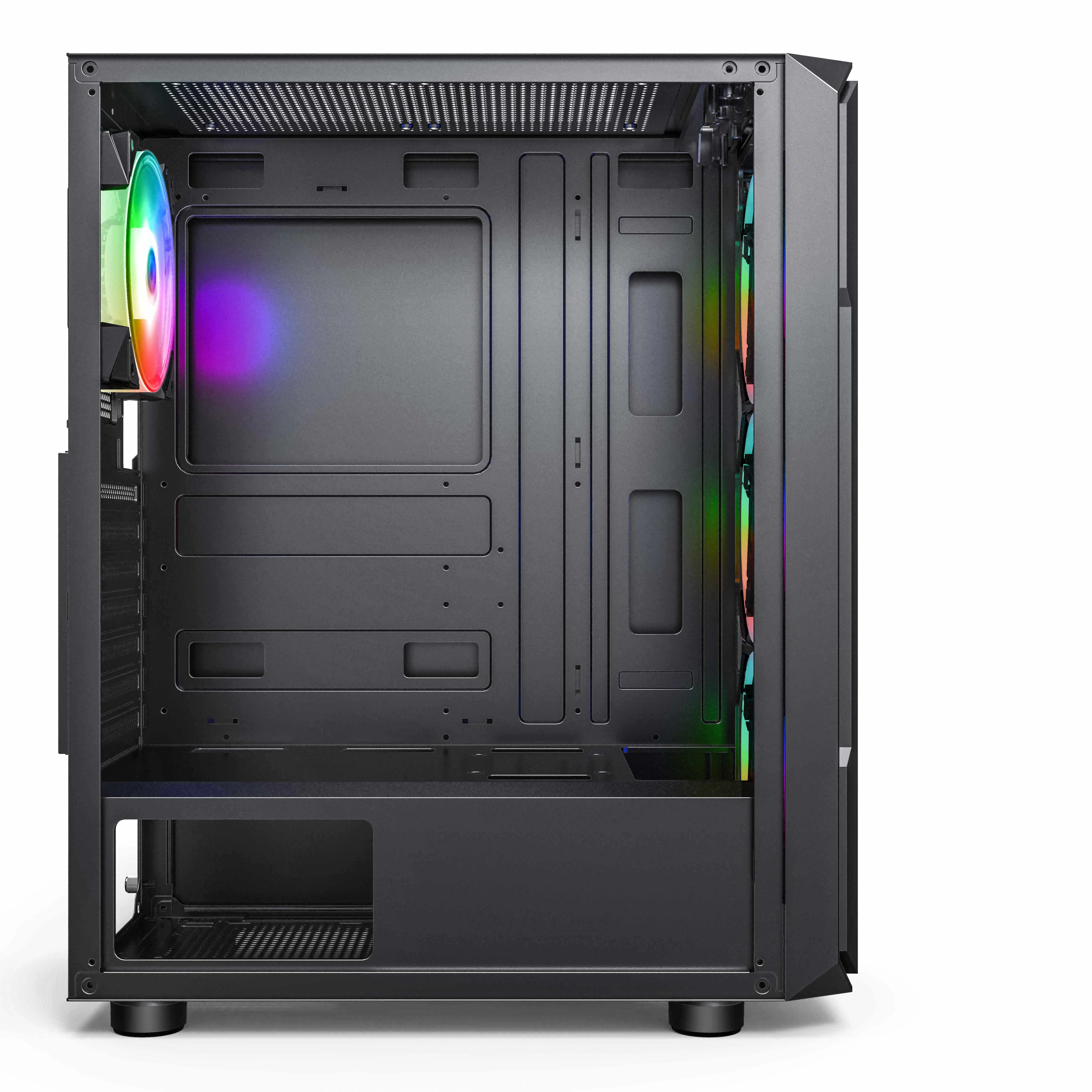 SAMA корпус компьютера из закаленного стекла ATX Mid Tower игровой для USB3.0 ПК