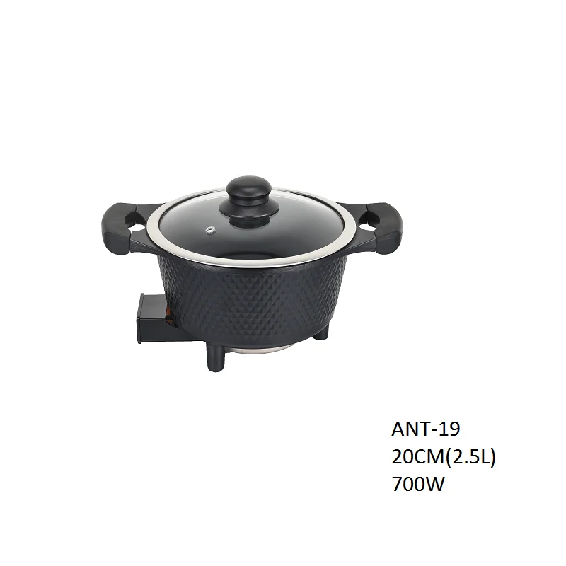 2021 High  Quality Electric cooking Pan 2.5L Student Dormitory Home Cool Handle Electric  Fry Pan  Soup Pot