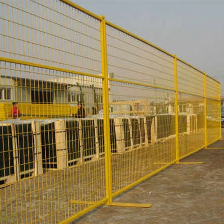 Powder coated canada temporary fence canada movable guardrails Metal Fence panel