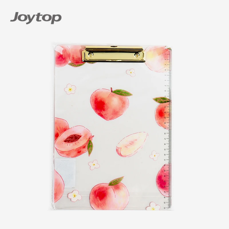 Joytop 3004 оптовая продажа персиковый прозрачный держатель для хранения мультяшный металлический зажим акриловая шина