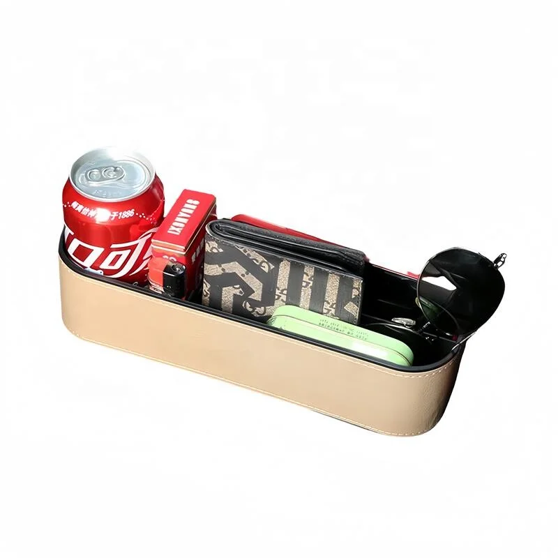 Updated Car Seat Gap Filler Universal Car Armrest Box Storage  ABS PU Leather hot selling car accessories