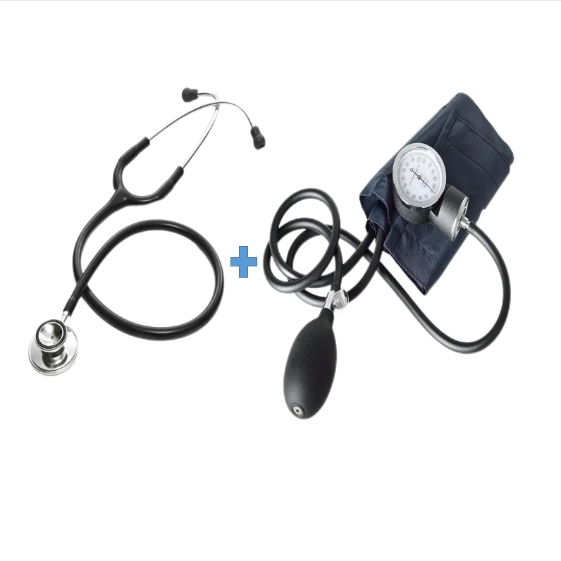 manual bp apparatus blood pressure machine   aneroid sphygmomanometer   kit medical manual arm with dual head stethoscope