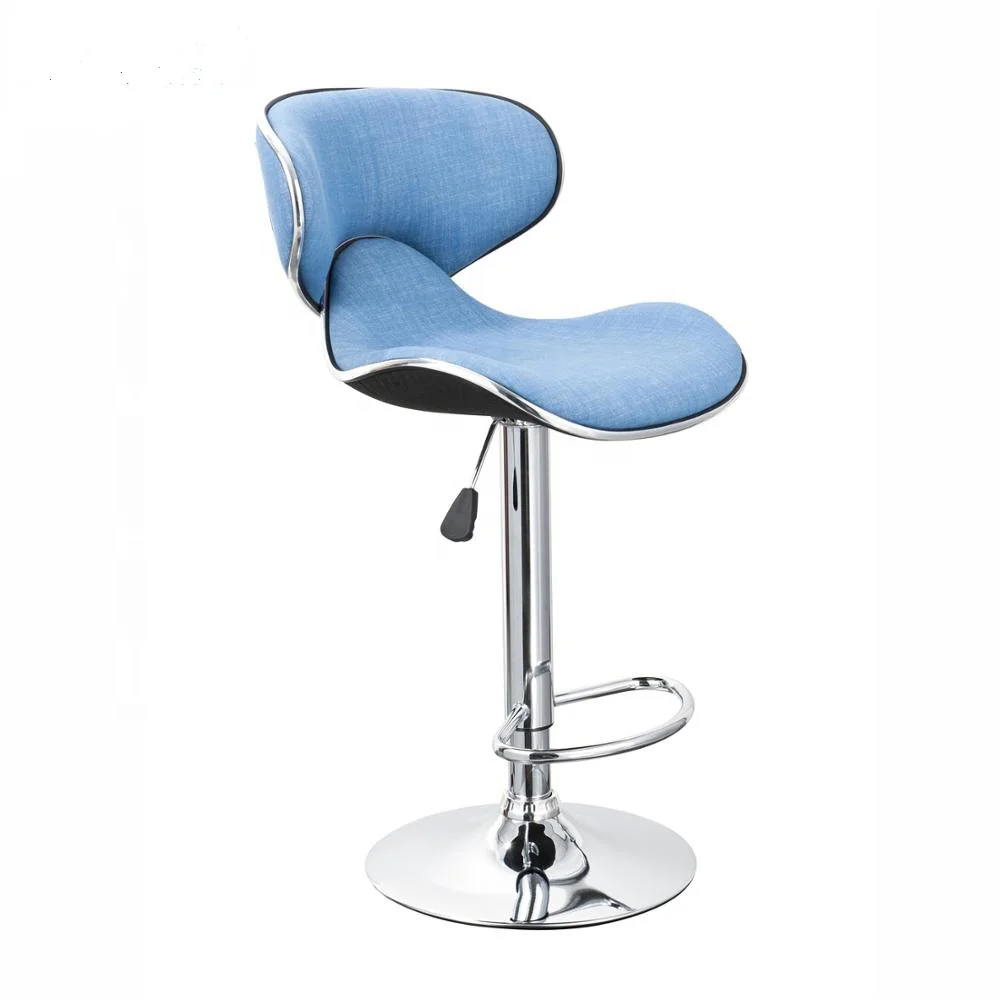 Reasonable price high quality black vintage adjustable commercial bar stool with soft cushion leather seat with high top back