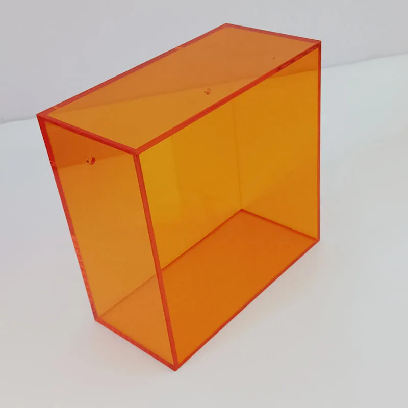 decorative fluorescent color acrylic wall mount display box for living room storage books, figures, display shelves