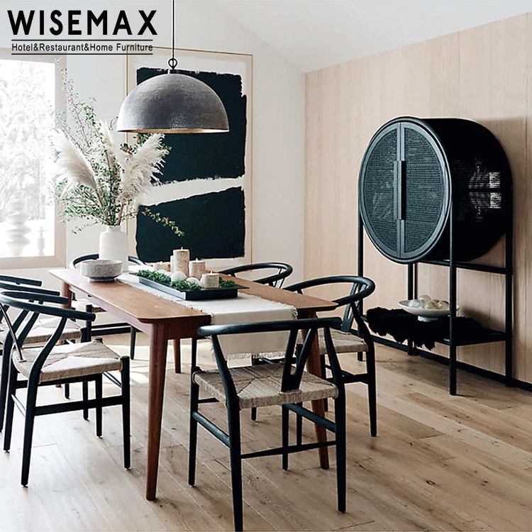 Мебель WISEMAX во французском стиле шкаф для хранения из массива дерева с полкой двухдверный ротанговый